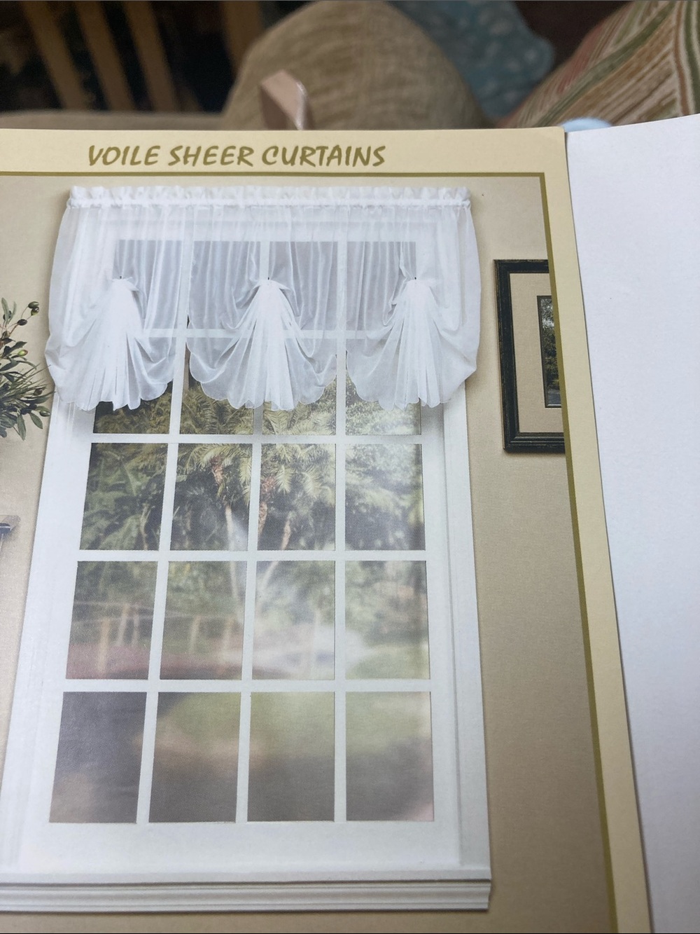Voile Sheer Curtain Valance - White